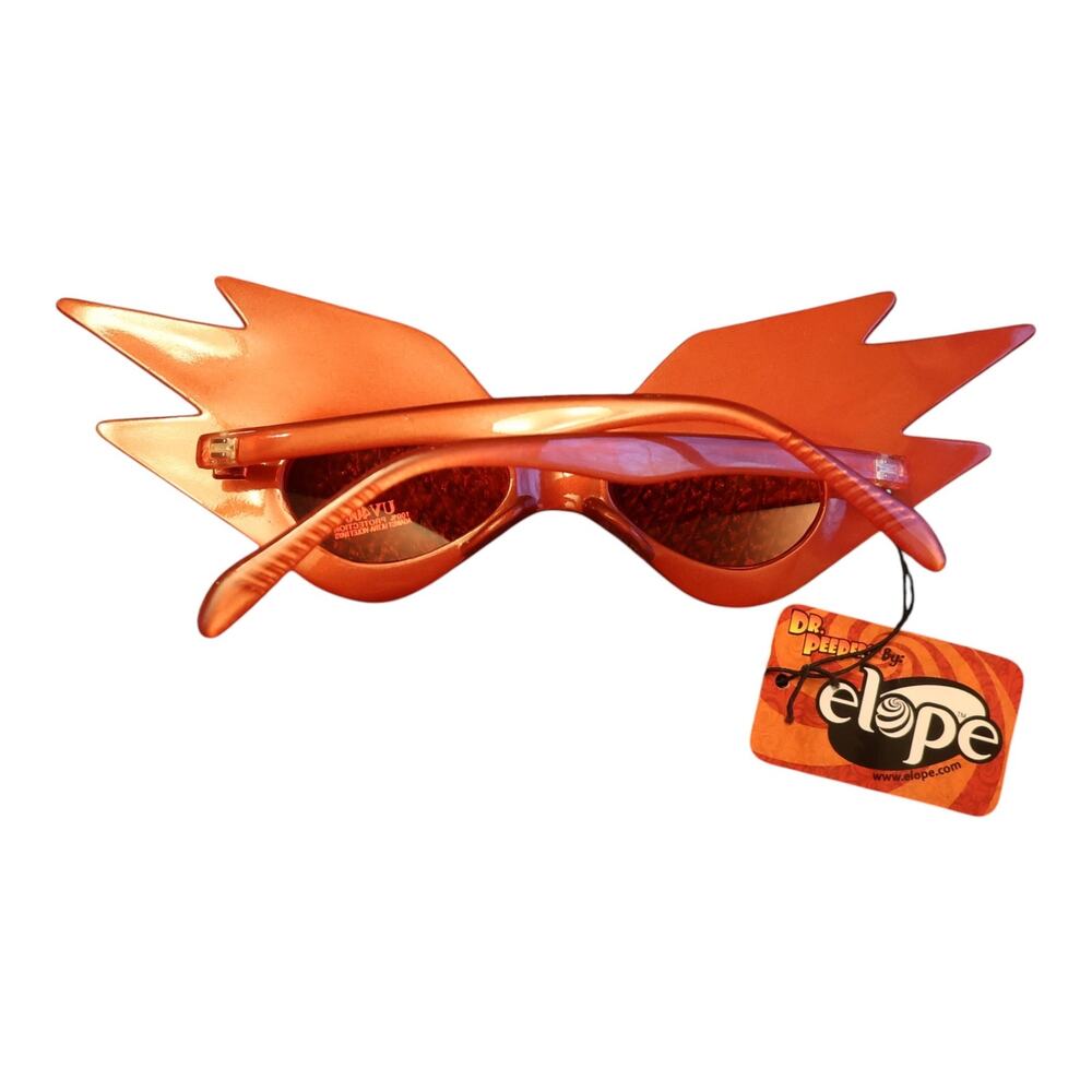 Dr Peeps Flame Sunglasses Red Fire Wing Novelty Costume Festival UV400 Y2K - Picture 6 of 7